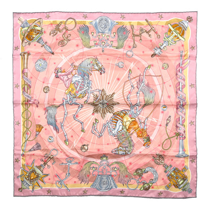 Hermes Silk Chorus Stellarum Scarf 70 Rose Poudre Gris 1 of 5