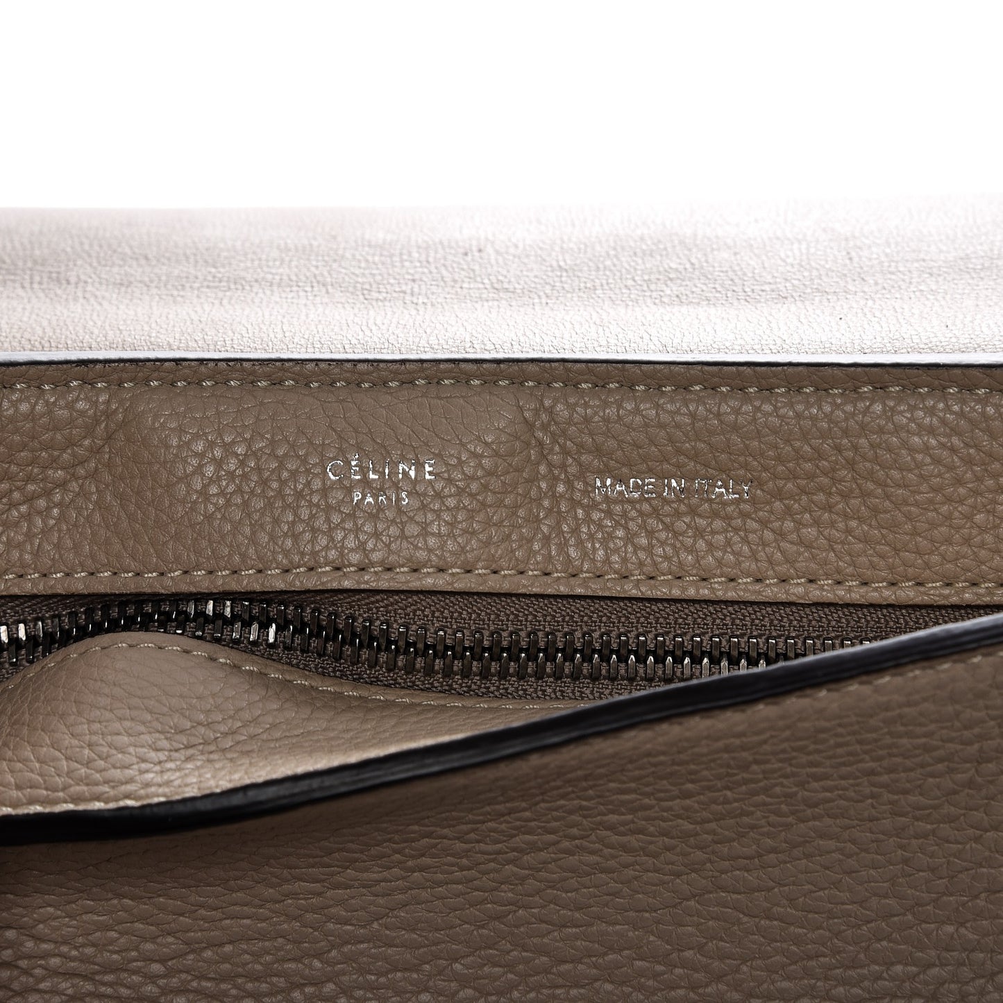 Drummed Calfskin Suede Medium Trapeze Dune