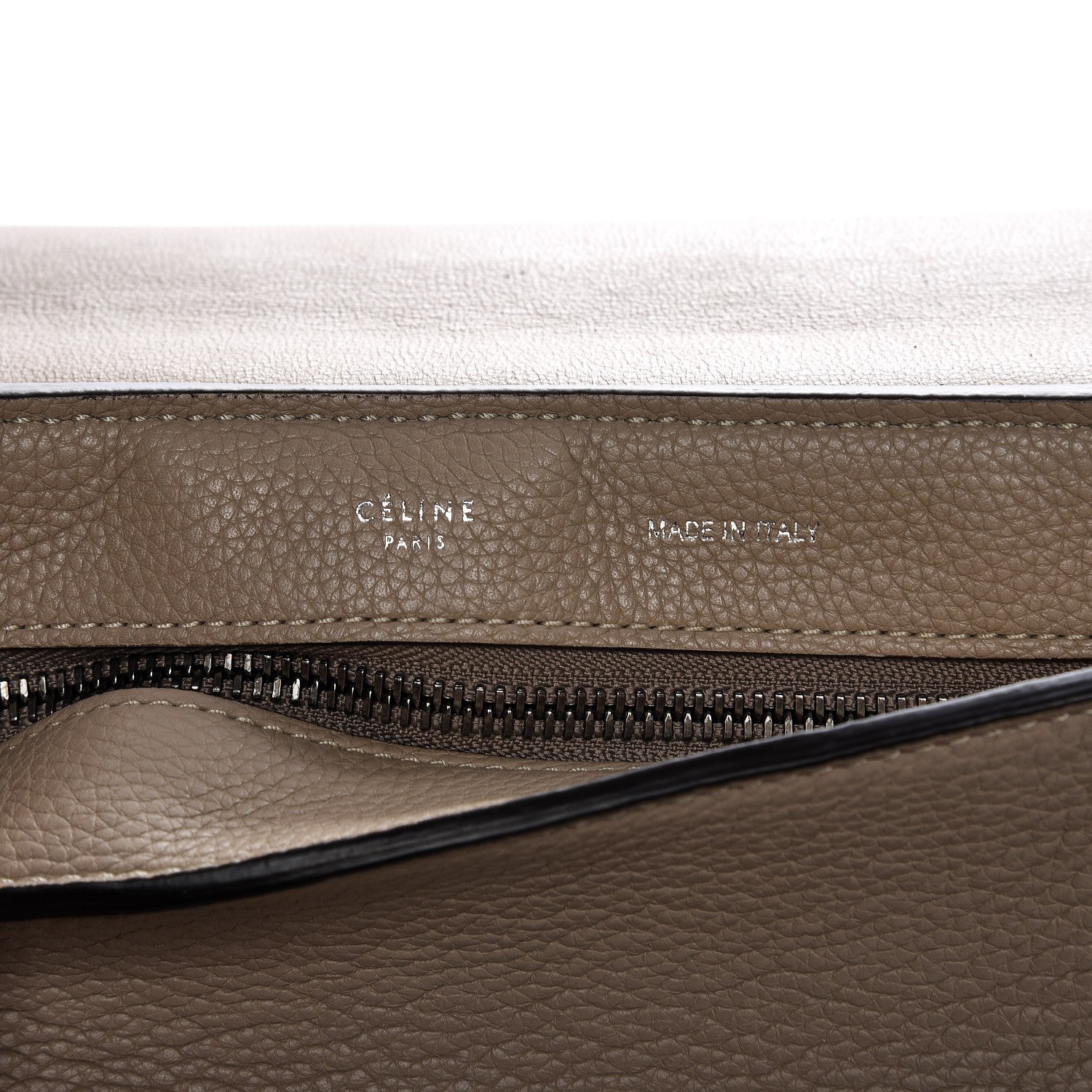 Celine Drummed Calfskin Suede Medium Trapeze Dune 7 of 9