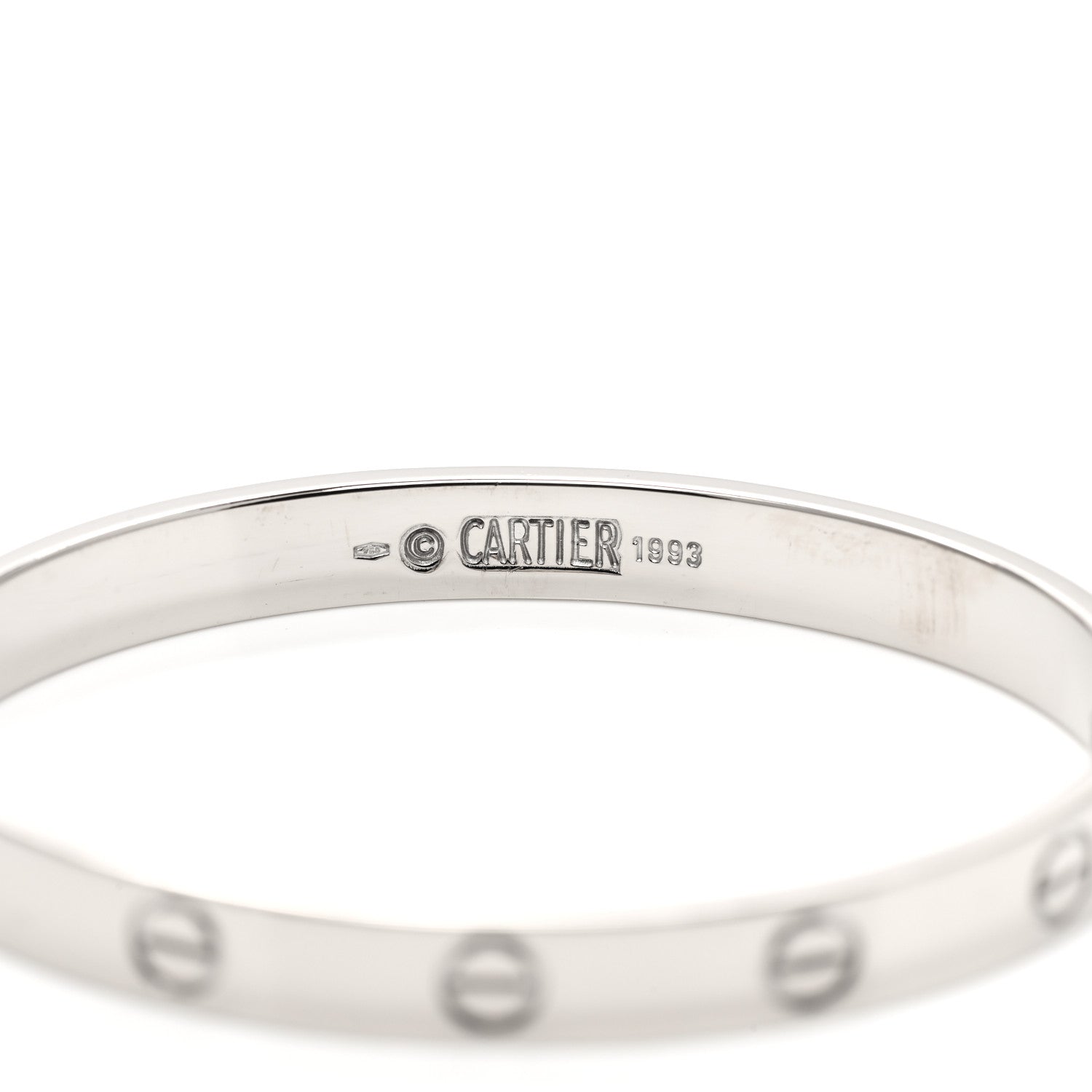 Cartier 18K White Gold LOVE Bracelet 16 5 of 6