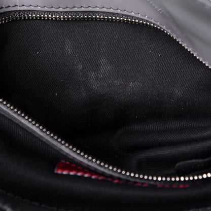 Valentino Garavani Patent Crystal Catch Satchel Grey 9 of 9