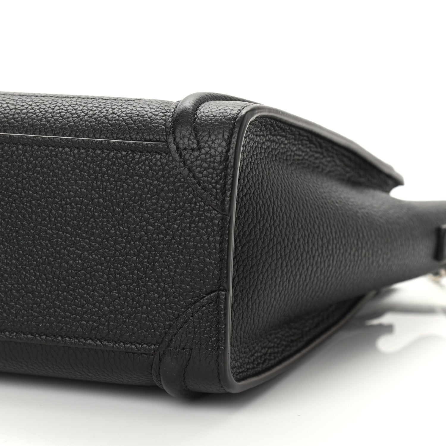 Celine Drummed Calfskin Nano Luggage Black 9 of 10