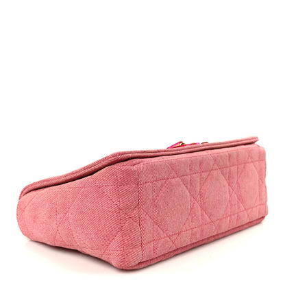 Christian Dior Denim Macrocannage Medium Caro Bag Fuchsia Multicolor 4 of 11