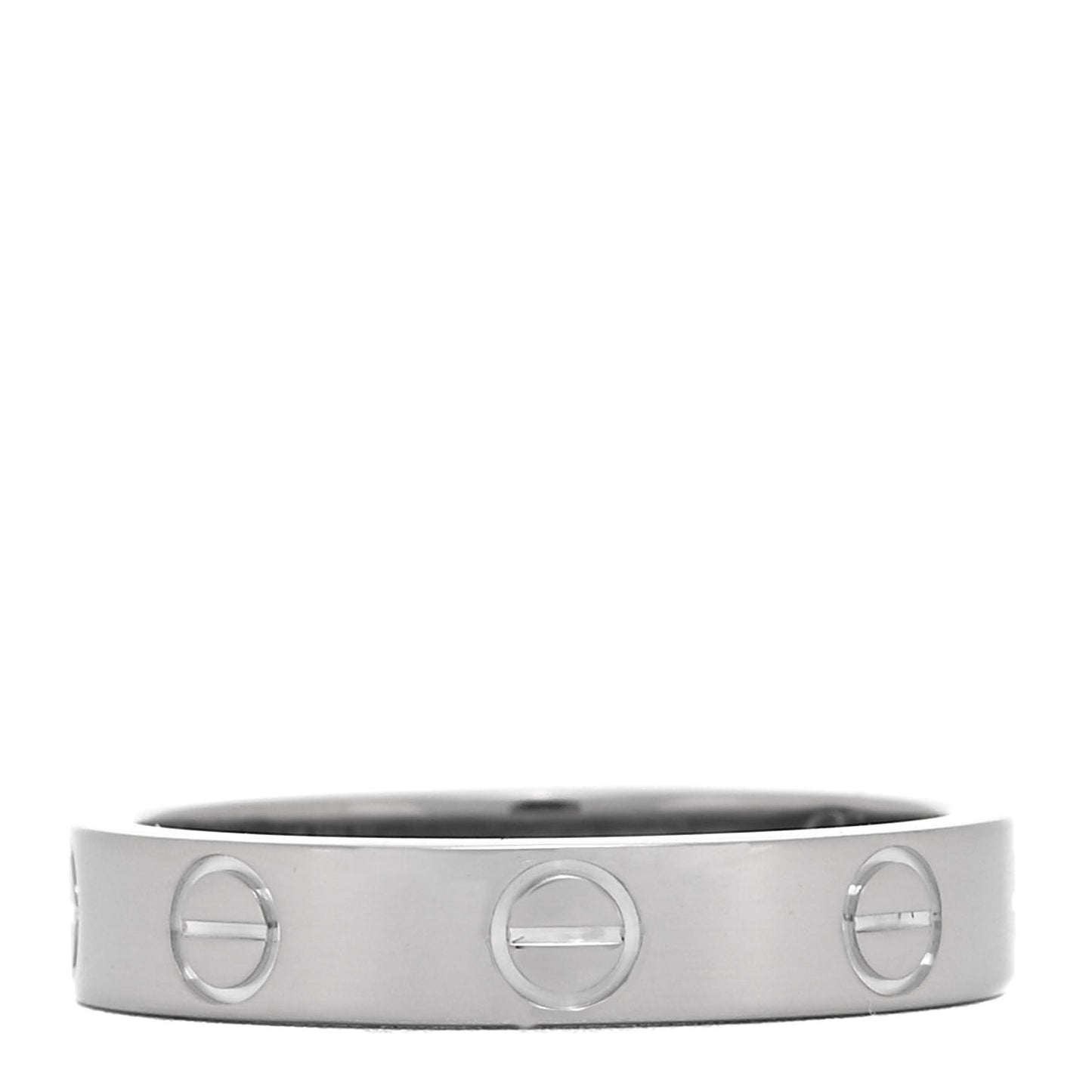18K White Gold 3.5mm LOVE Wedding Band Ring 50 5.25