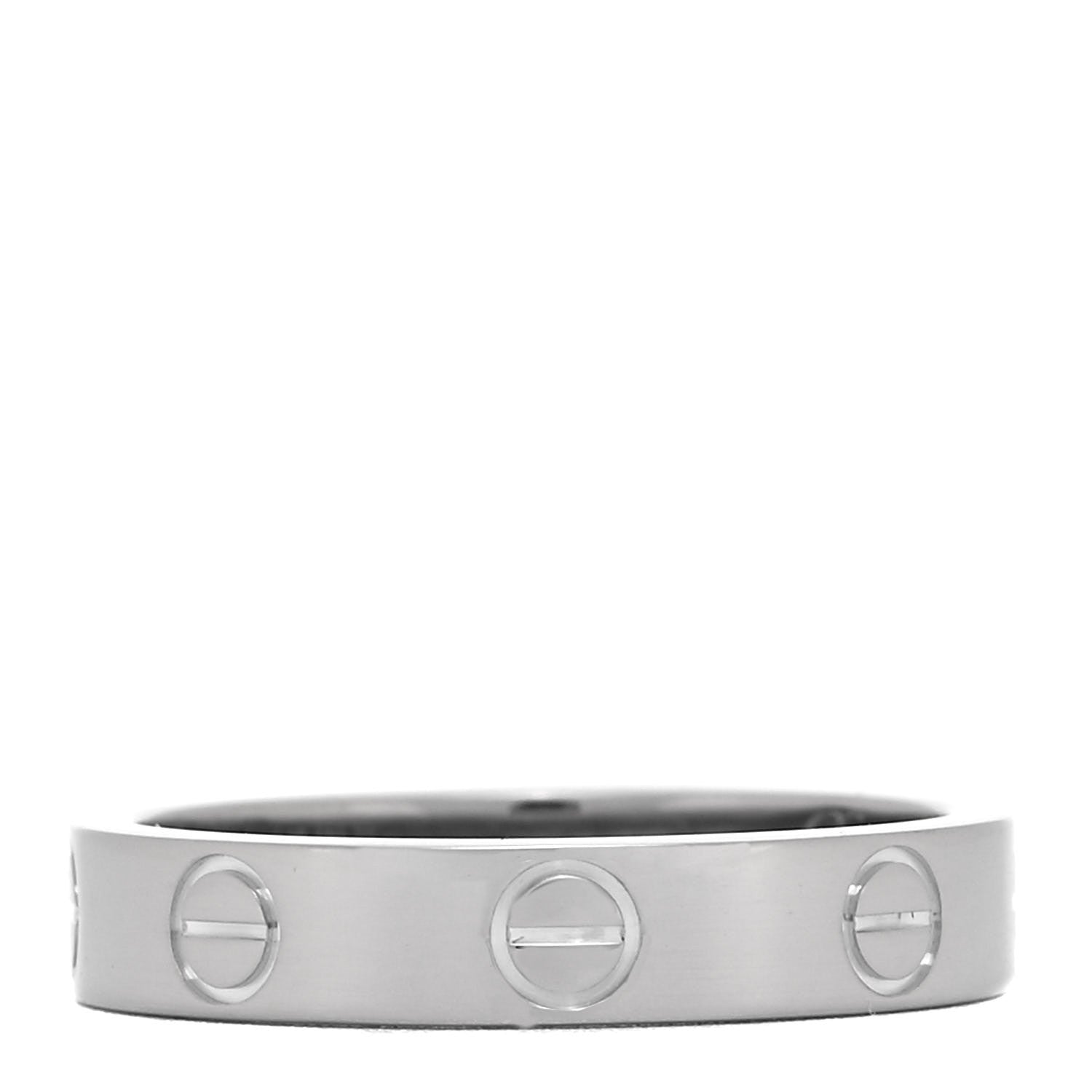Cartier 18K White Gold 3.5mm LOVE Wedding Band Ring 50 5.25 3 of 5