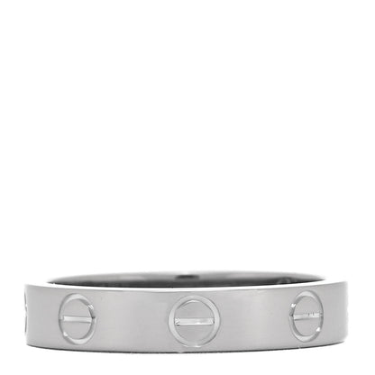 Cartier 18K White Gold 3.5mm LOVE Wedding Band Ring 50 5.25 3 of 5