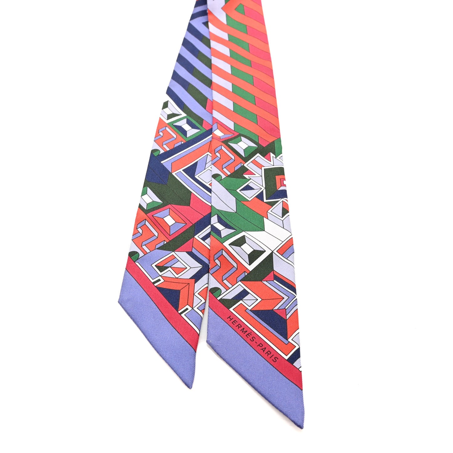 Silk Zouaves Et Dragons Twilly Parme Vert Orange