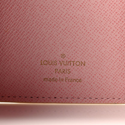 Louis Vuitton Damier Azur Victorine Wallet Rose Ballerine 6 of 9