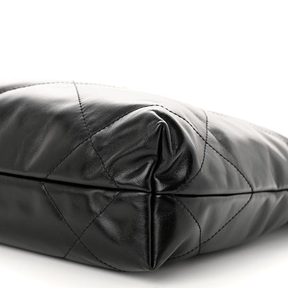 Chanel Shiny Calfskin Quilted Small Chanel 22 Black 11 of 12