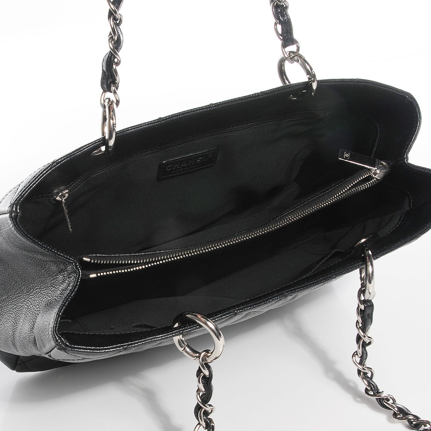 Caviar Quilted Grand Shopping Tote GST Black
