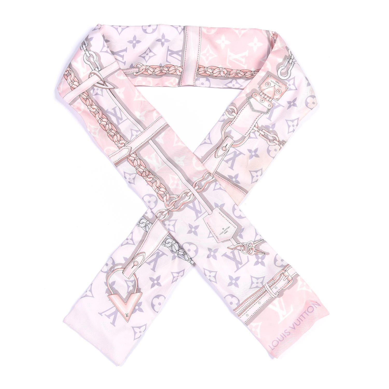 Louis Vuitton Silk Monogram Confidential Bandeau Light Pink 1 of 3