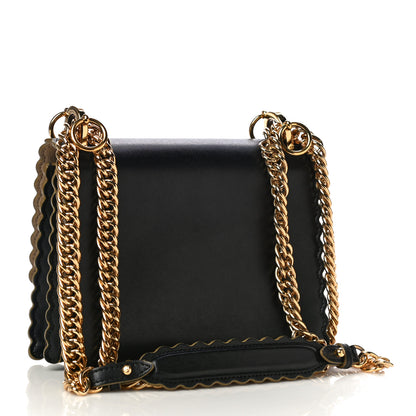 Fendi Vitello Liberty Scalloped Studded Small Kan I Shoulder Bag Black 2 of 12