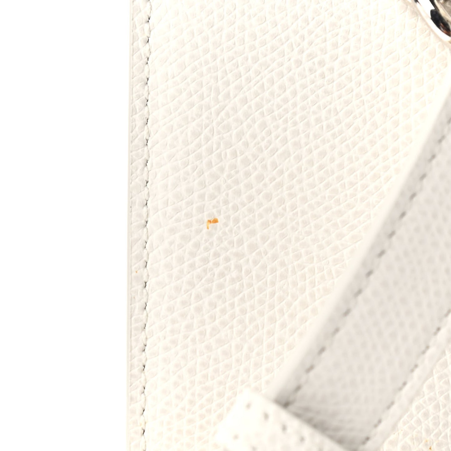 Grained Calfskin 30 Montaigne Chain Flap Bag White