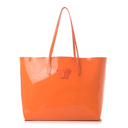 Versace Vernice Palazzo Medusa Tote Orange 2 of 7