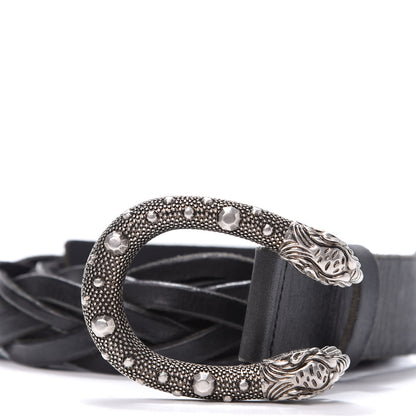 Gucci Calfskin Braided Dionysus Belt 95 38 Black 7 of 7