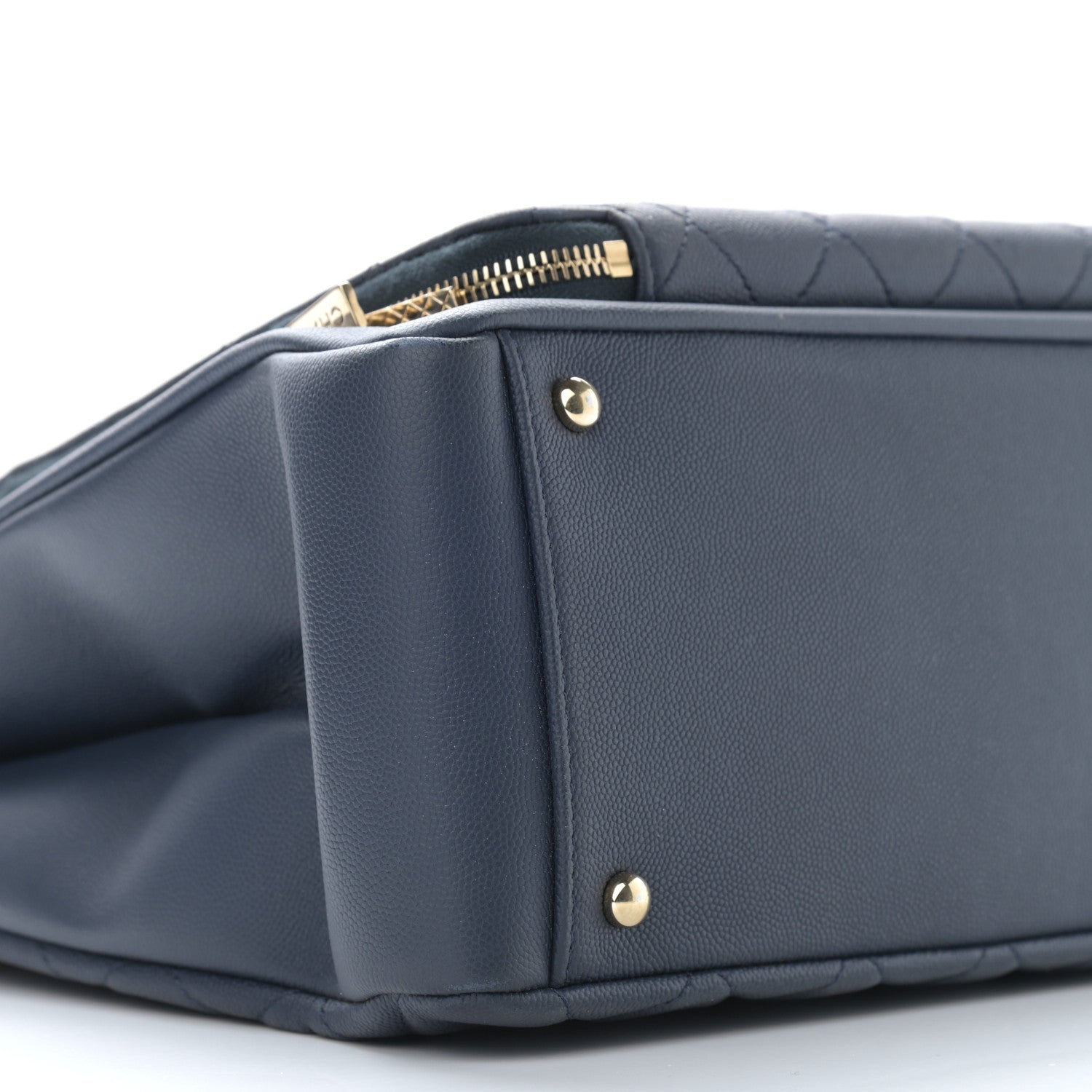 Chanel Caviar Quilted Large Business Affinity Shopping Bag Navy 9 of 14