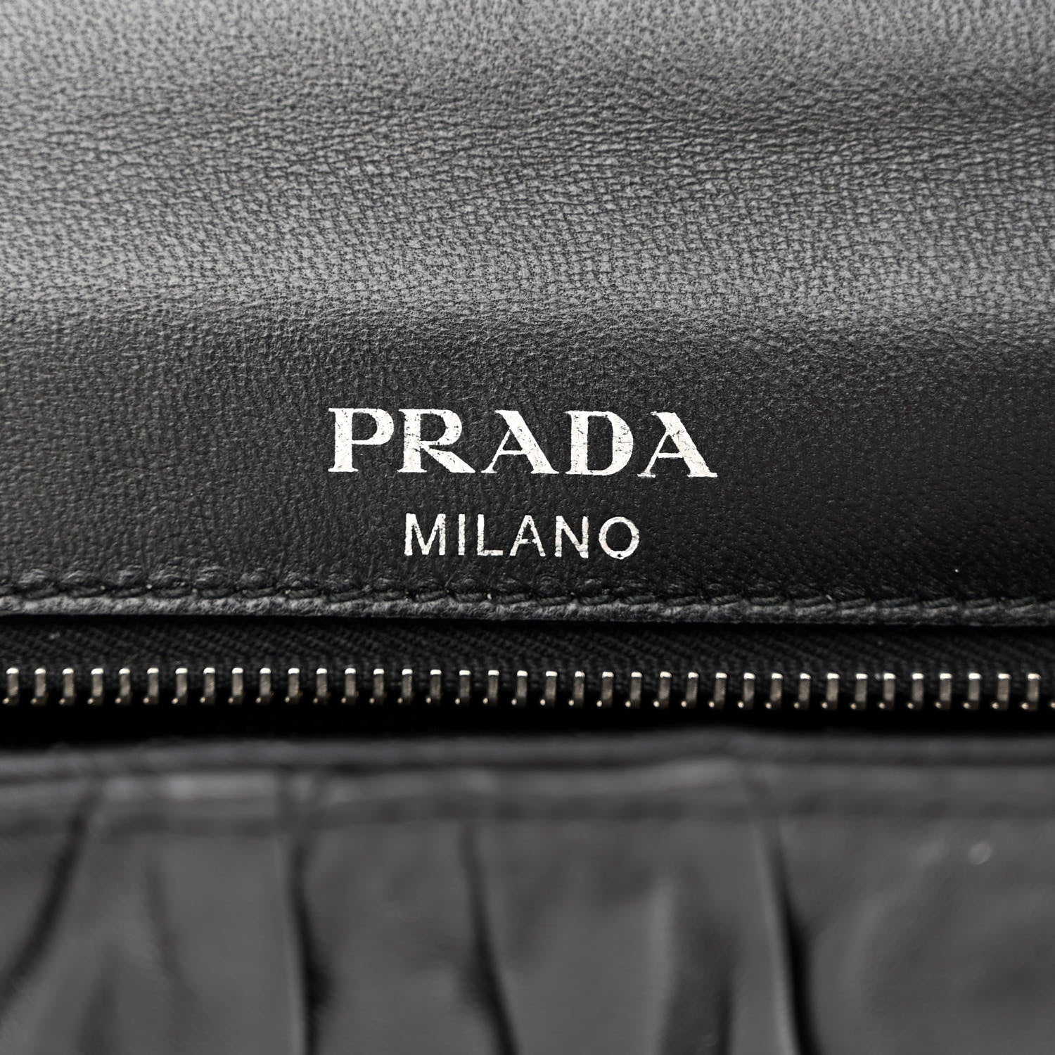 Prada Nappa Gaufre Small Chain Flap Shoulder Bag Black 6 of 11