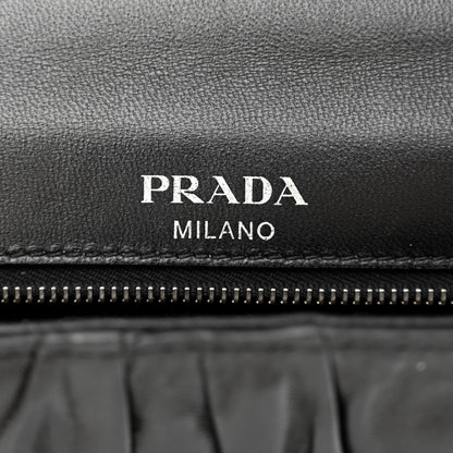 Prada Nappa Gaufre Small Chain Flap Shoulder Bag Black 6 of 11