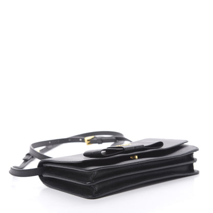 Prada Saffiano Bow Flap Wallet Black 4 of 11