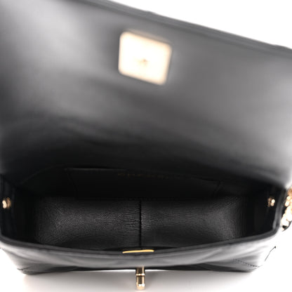 Chanel Lambskin Quilted Mini Chain Rows Flap Black 5 of 12