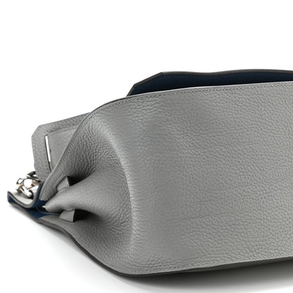 Hermes Taurillon Clemence Jypsiere 31 Gris Mouette Bleu Agate 9 of 10