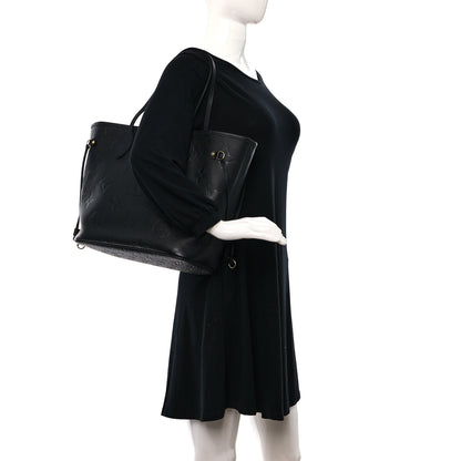 Louis Vuitton Empreinte Monogram Giant Neverfull MM Black 2 of 9