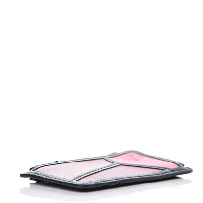 Loewe Calfskin Puzzle Colorblock Coin Card Holder Wild Rose Raspberry 4 of 8