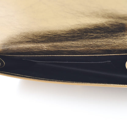 Saint Laurent Metallic Calfskin Monogram Large Belle De Jour Clutch Gold 5 of 7