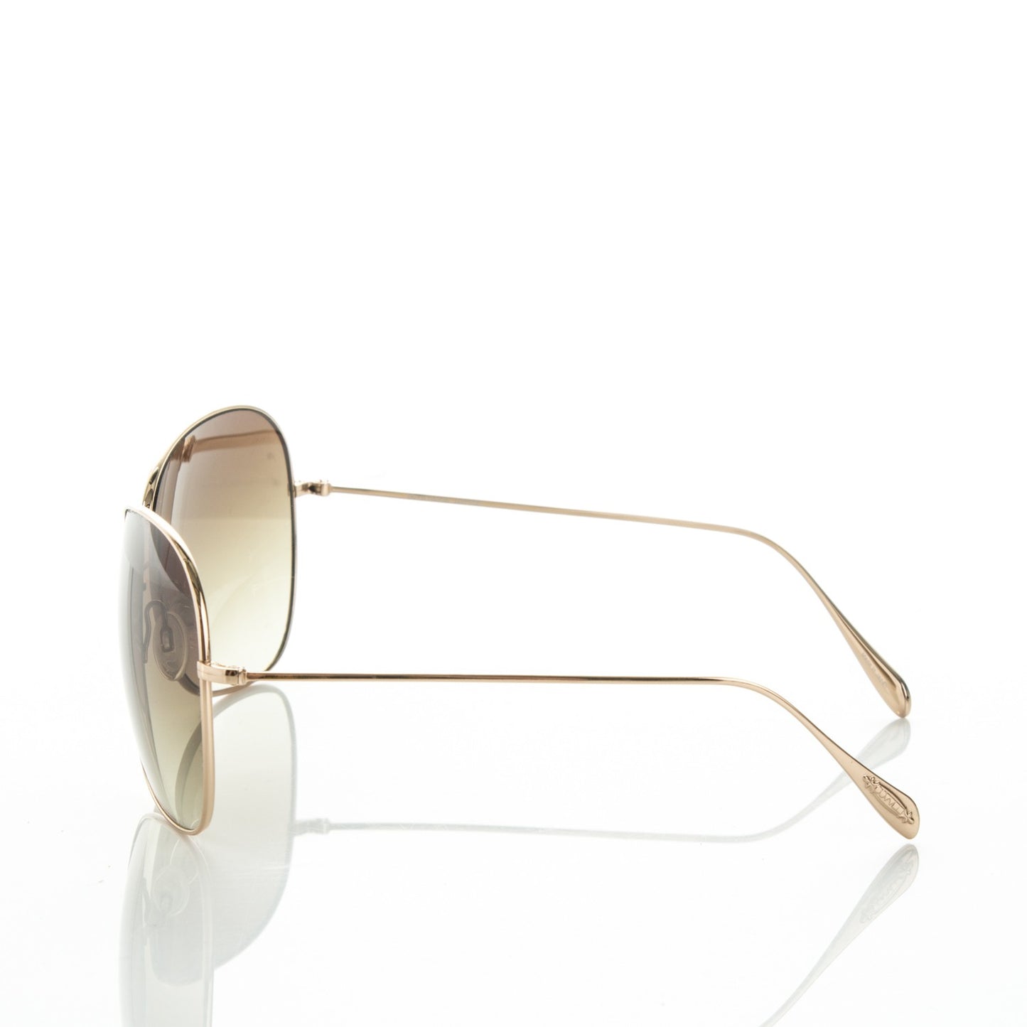 Titanium Elsie Aviator Sunglasses Gold