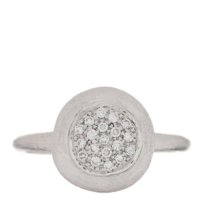 Marco Bicego 18K White Gold Diamond Medium Jaipur Ring 55 7.25 1 of 6