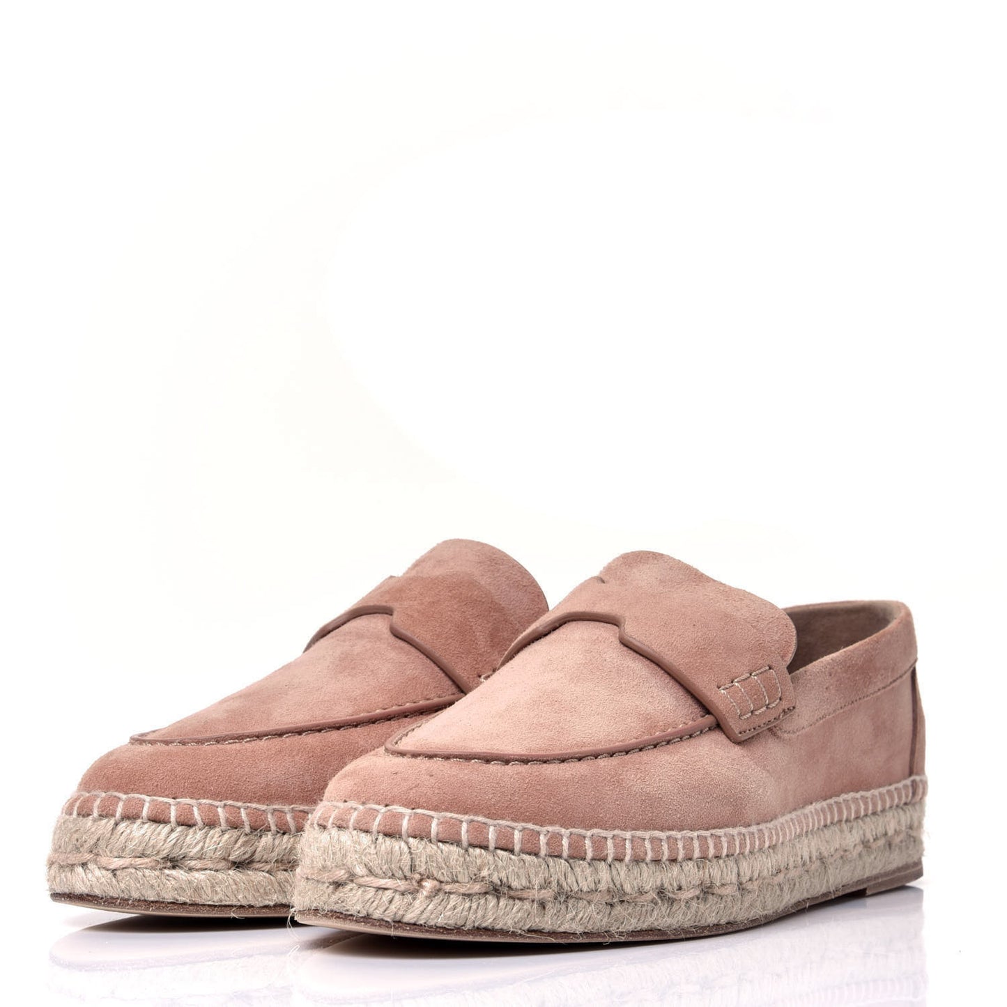 Suede Calfskin Womens Trip Espadrilles 37 Bois De Santal