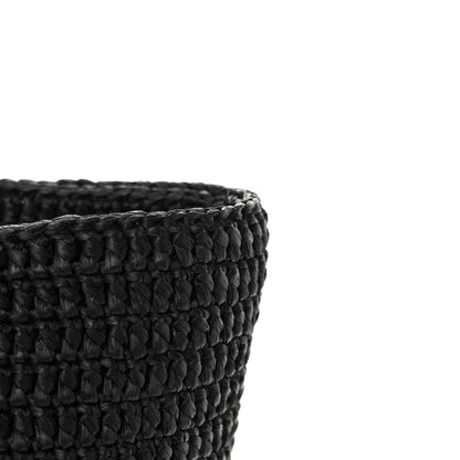 Saint Laurent Raffia Logo Tote Black 10 of 10