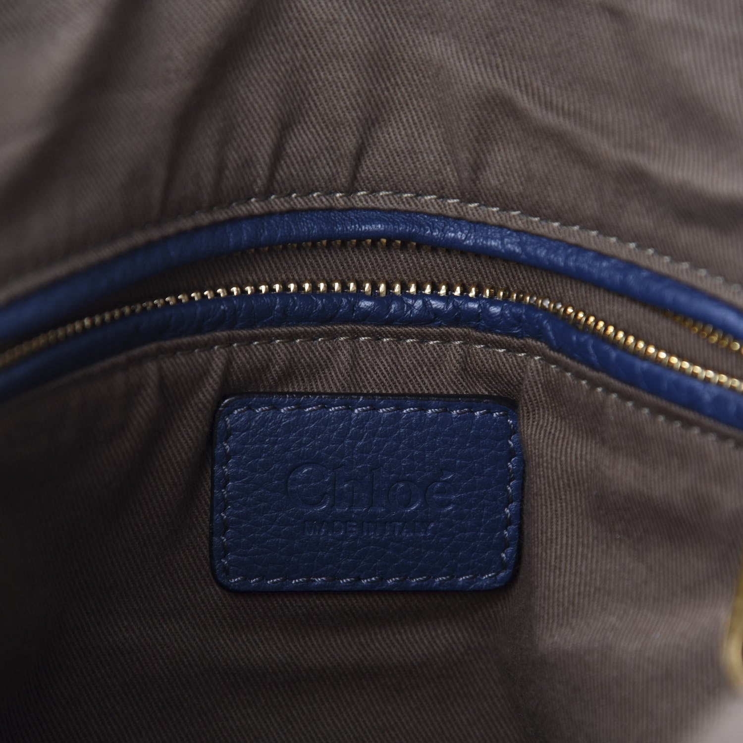 Chloe Calfskin Medium Marcie Satchel Royal Navy 8 of 10