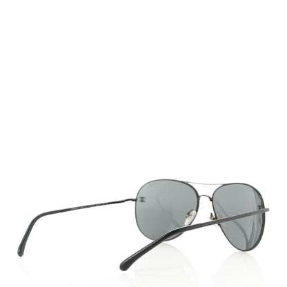 Chanel Aviator CC Sunglasses 4189-T-Q Black 4 of 8