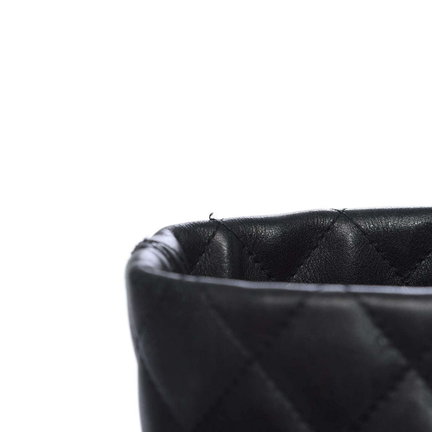 Calfskin Quilted Large Cambon Tote Black