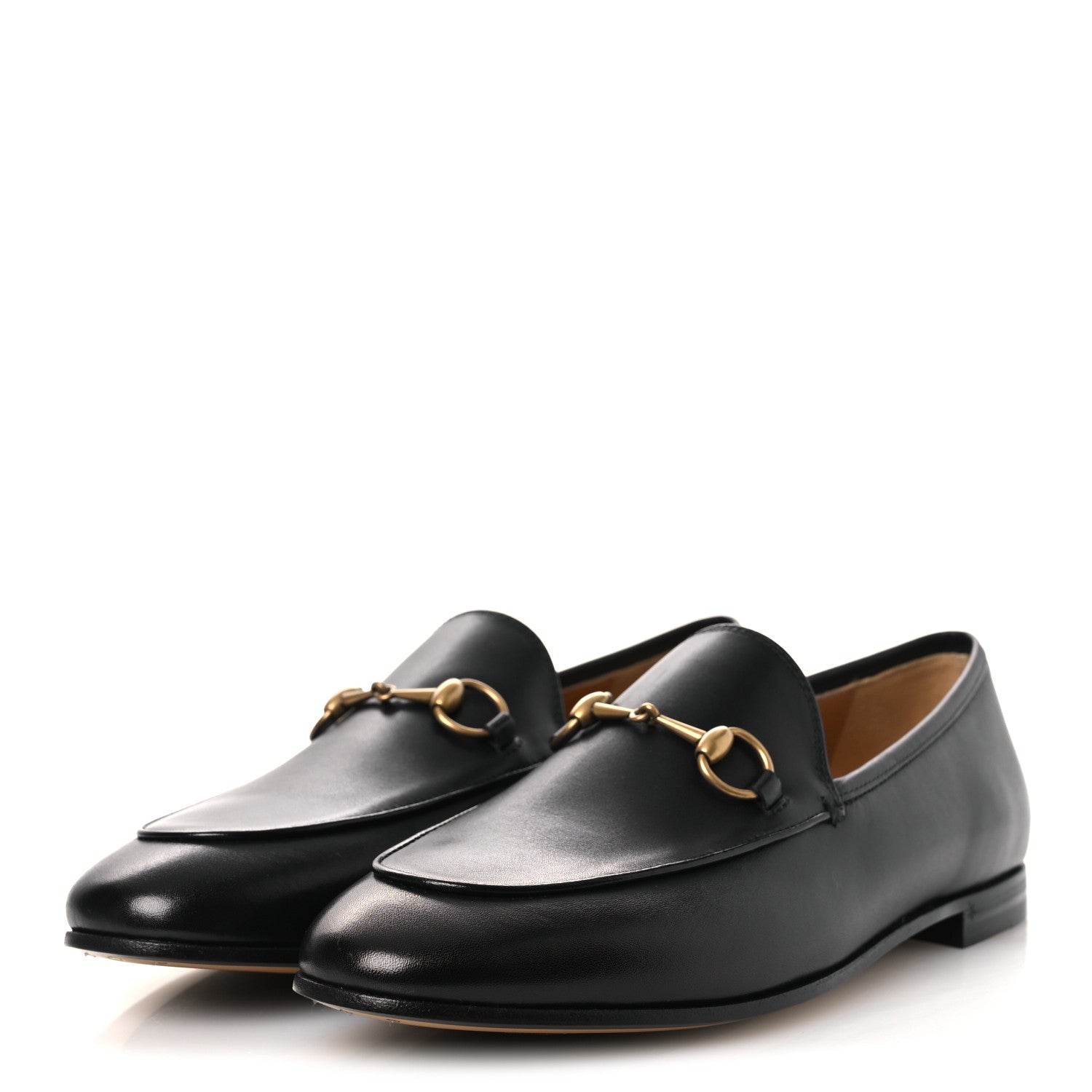 Gucci Betis Glamour Calfskin Womens Jordaan Loafers 38 Black 4 of 12