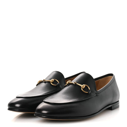 Gucci Betis Glamour Calfskin Womens Jordaan Loafers 38 Black 4 of 12