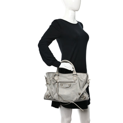 Balenciaga Chevre Gold Metallic Edge Hardware City Gris Perle 2 of 13