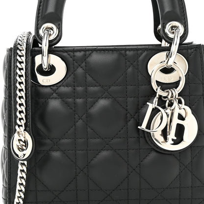 Christian Dior Lambskin Cannage Mini Lady Dior Black 8 of 11