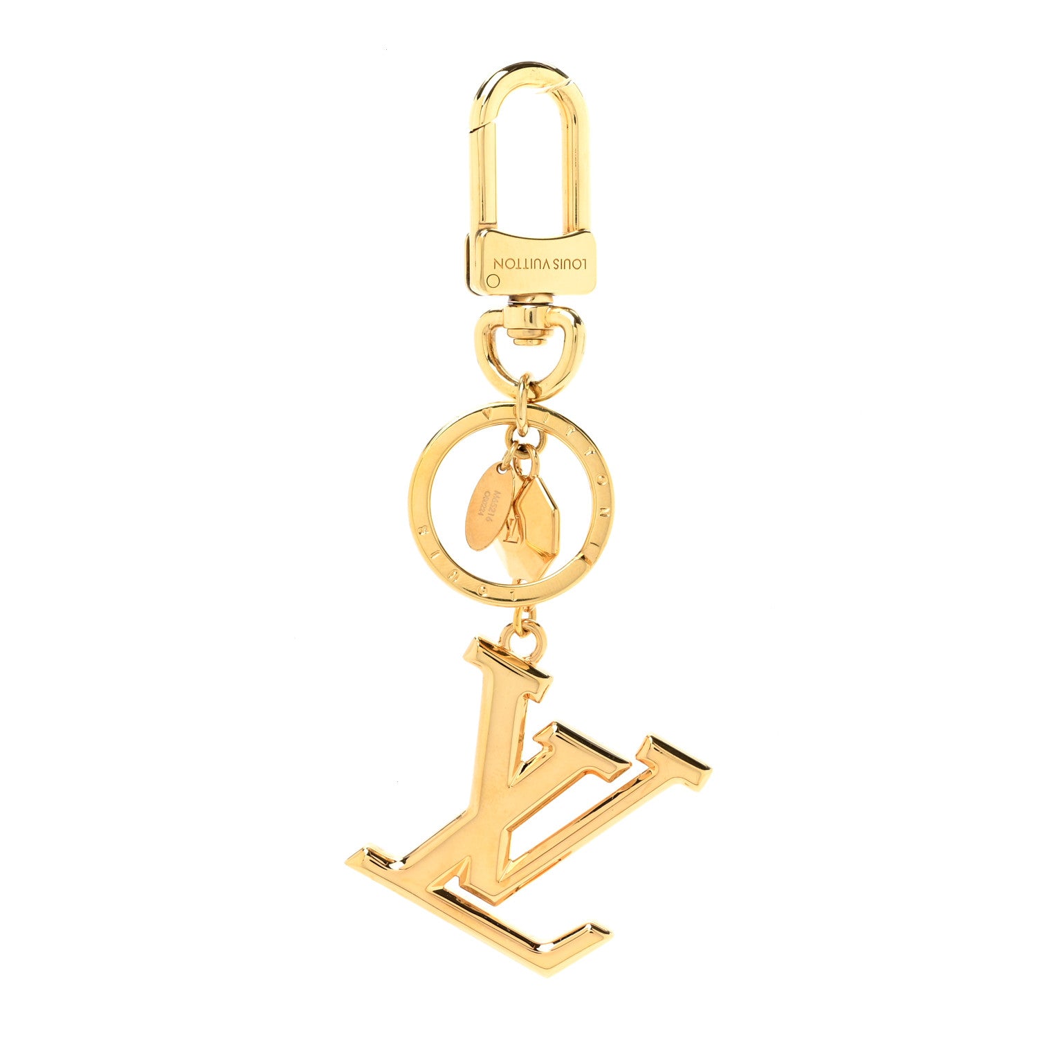 Louis Vuitton LV Facettes Bag Charm Key Holder Gold 1 of 4