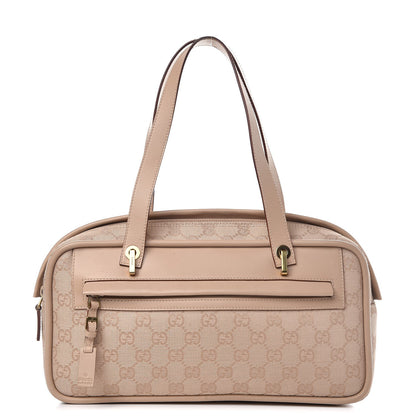 Gucci Monogram Satchel Beige 1 of 11