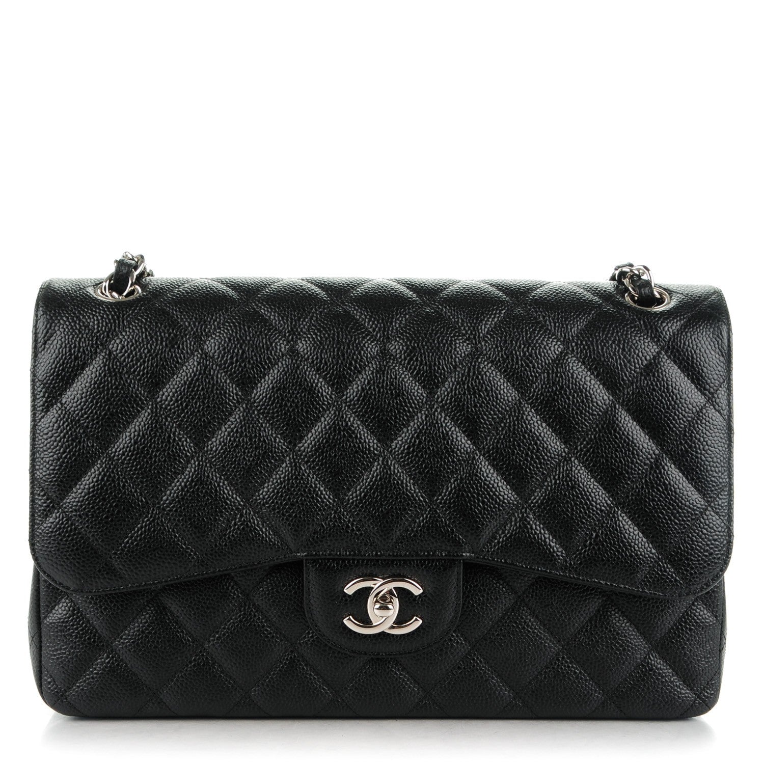 Chanel Caviar Quilted Jumbo Double Flap Black 1 of 8