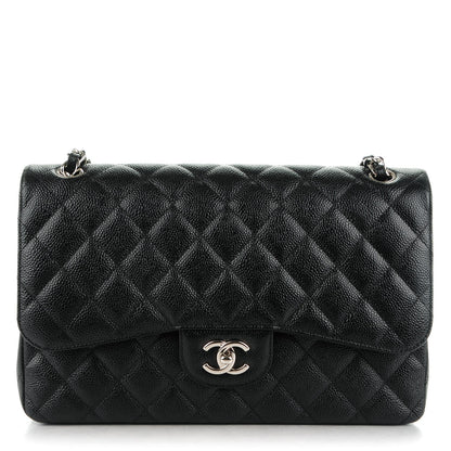 Chanel Caviar Quilted Jumbo Double Flap Black 1 of 8