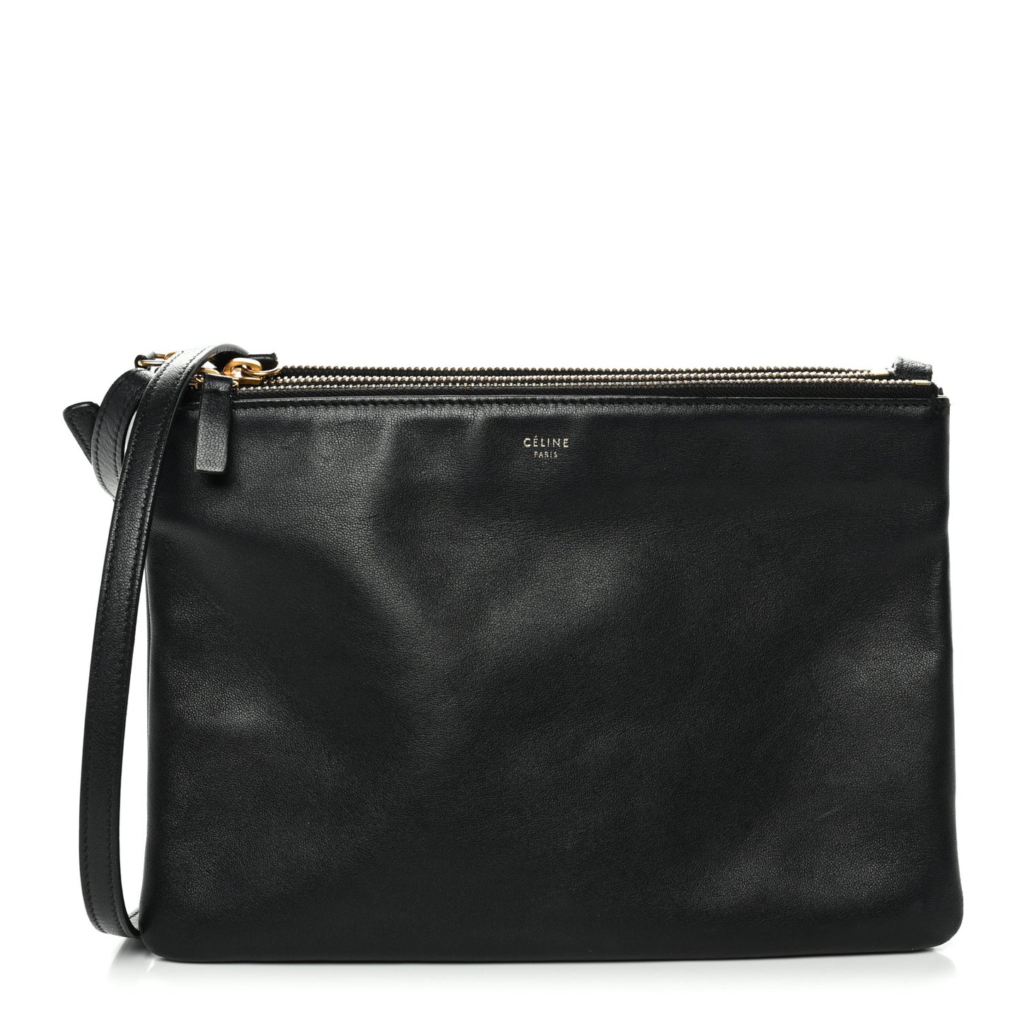 Lambskin Large Trio Crossbody Bag Black