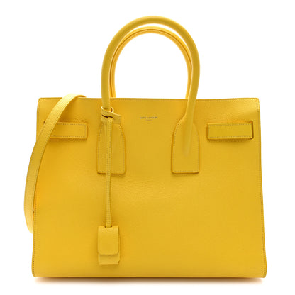 Saint Laurent Grained Calfskin Small Sac De Jour Jaune 1 of 8