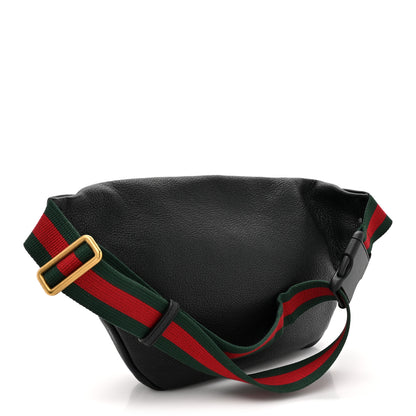 Gucci Grained Calfskin Logo Belt Bag Black 3 of 11