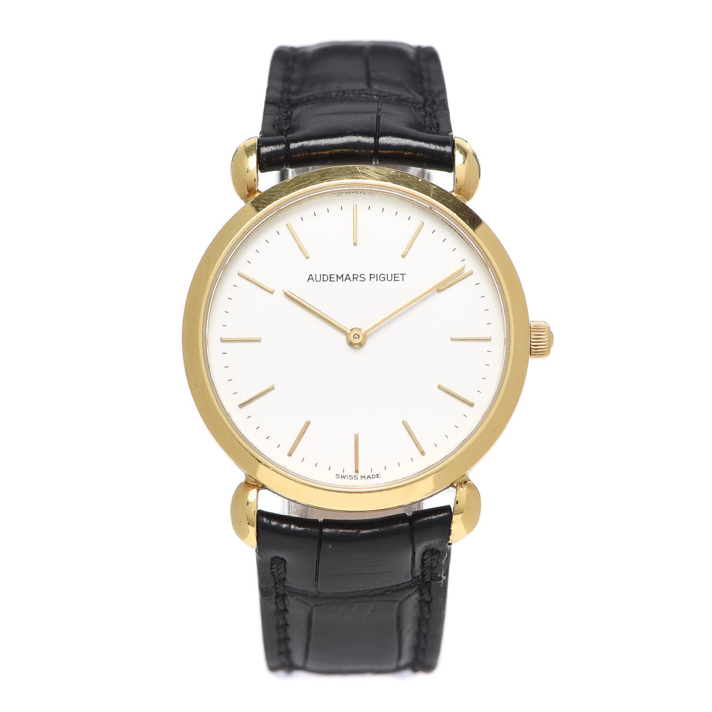 18K Yellow Gold Alligator 32mm Classic Manual Winding Watch