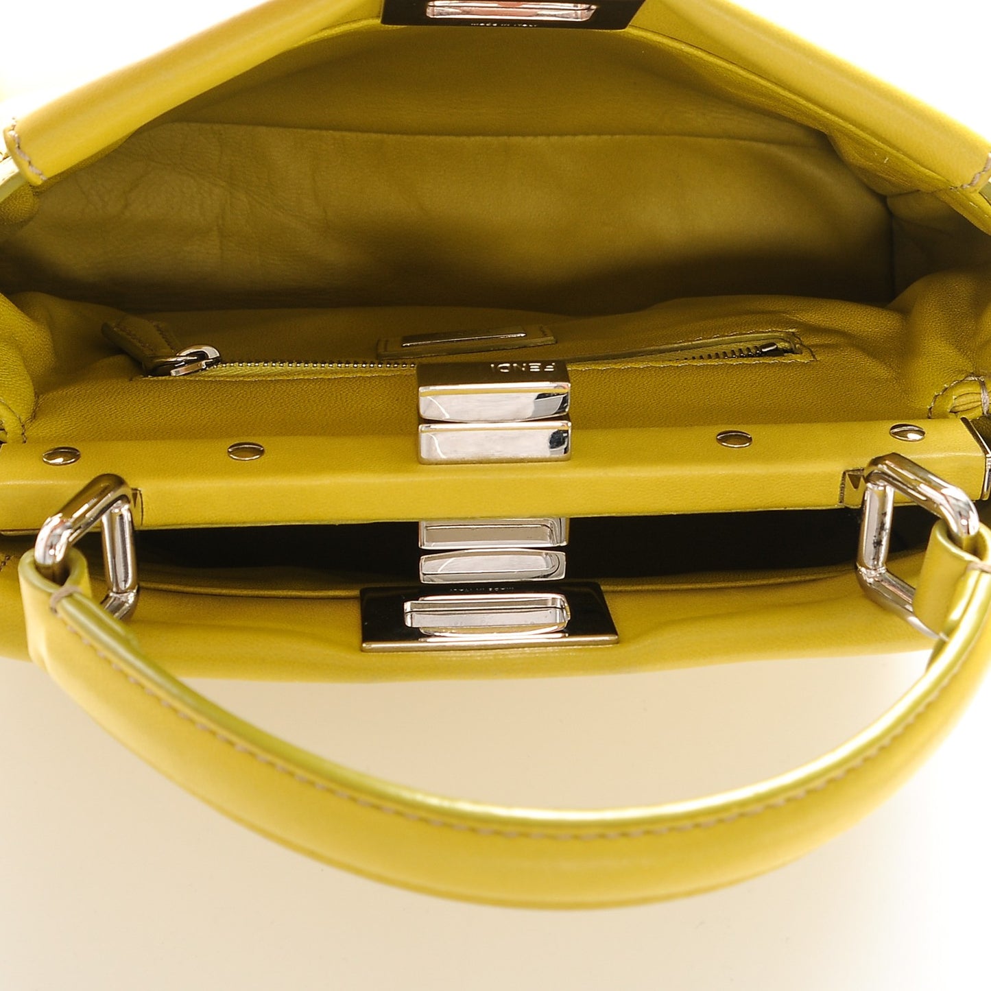 Nappa Mini Peekaboo Iconic Satchel Lime