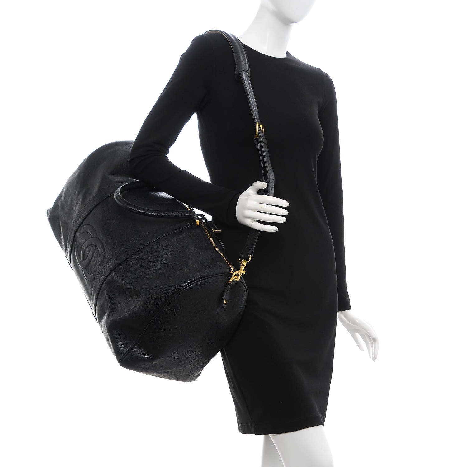 Chanel Caviar Timeless CC Duffel Bag Black 2 of 8