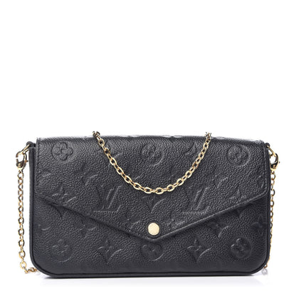 Louis Vuitton Empreinte Pochette Felicie Chain Wallet Black 1 of 9